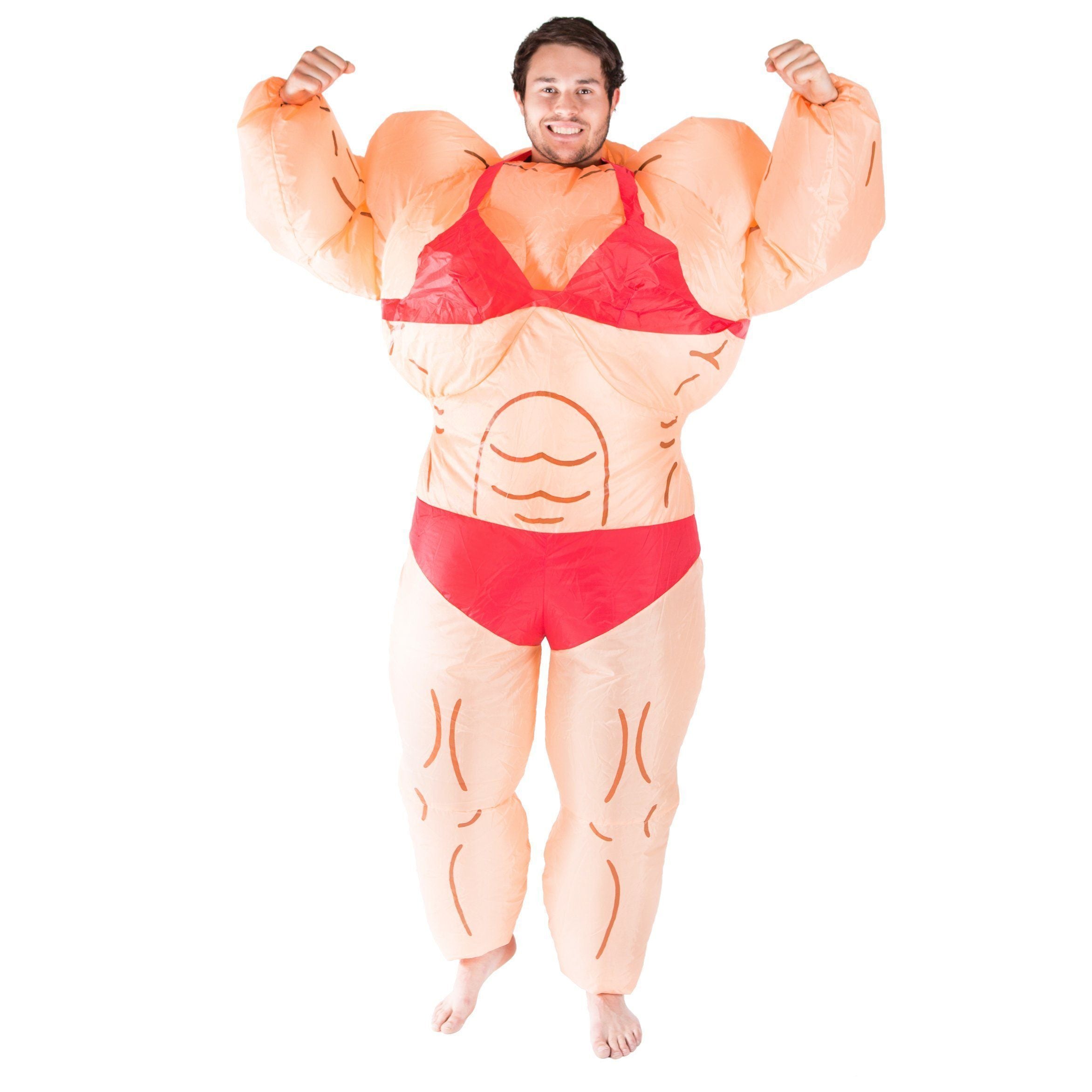 Fancy Dress - Inflatable Lady Muscle Suit Costume