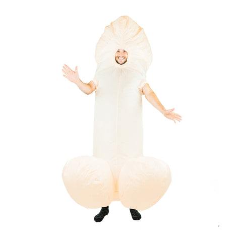 Fancy Dress - White Inflatable Willy Costume